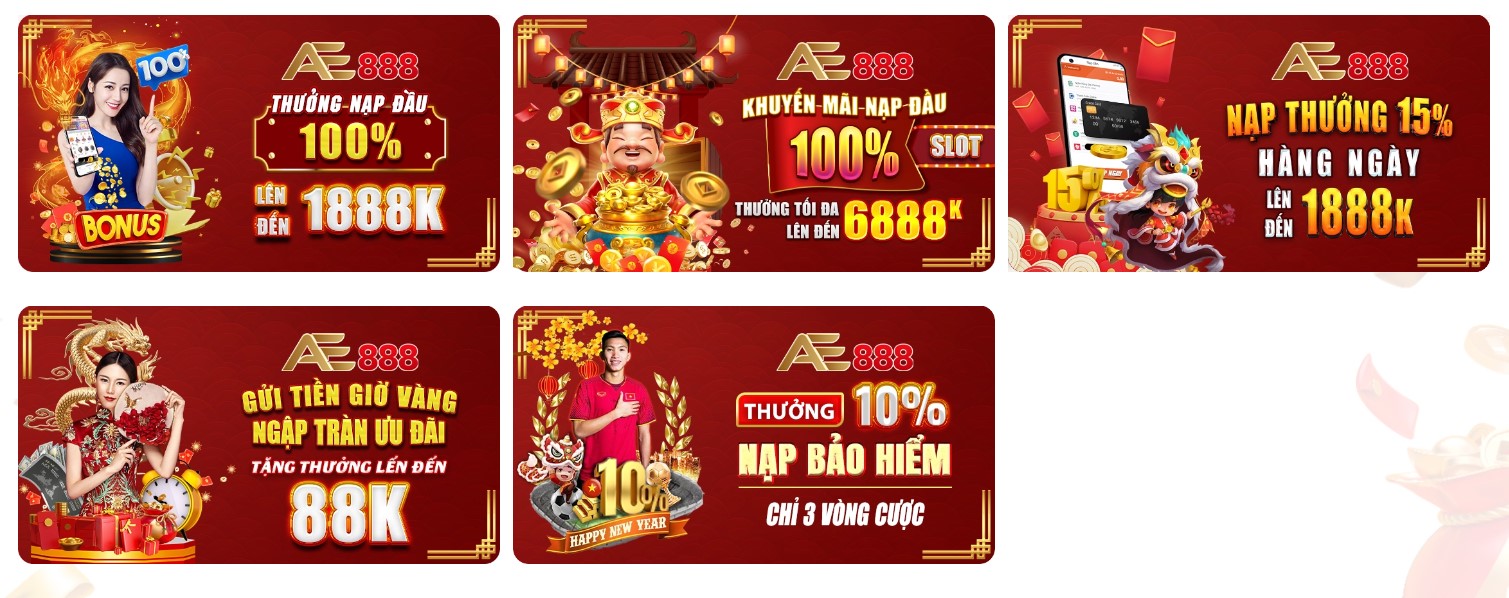 Khuyến mãi nạp tiền AE888, link tải game bài đổi thưởng, khuyến mãi AE888